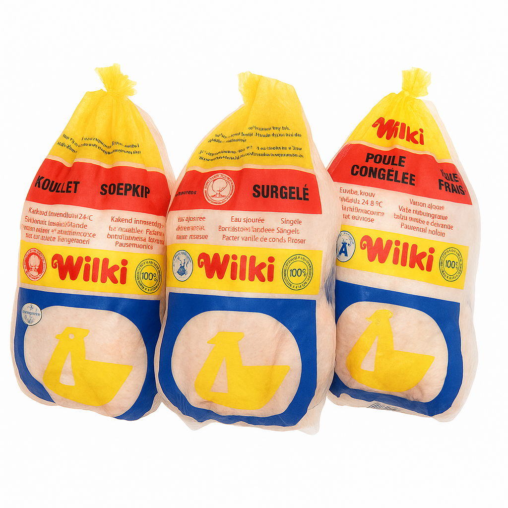Poules à bouillir Wilki halal surgelées - Belgique, 1,4 kg